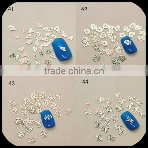 Hollow flower metal gold 3D nail art decoration /nail flower /nail art jewelry supplier