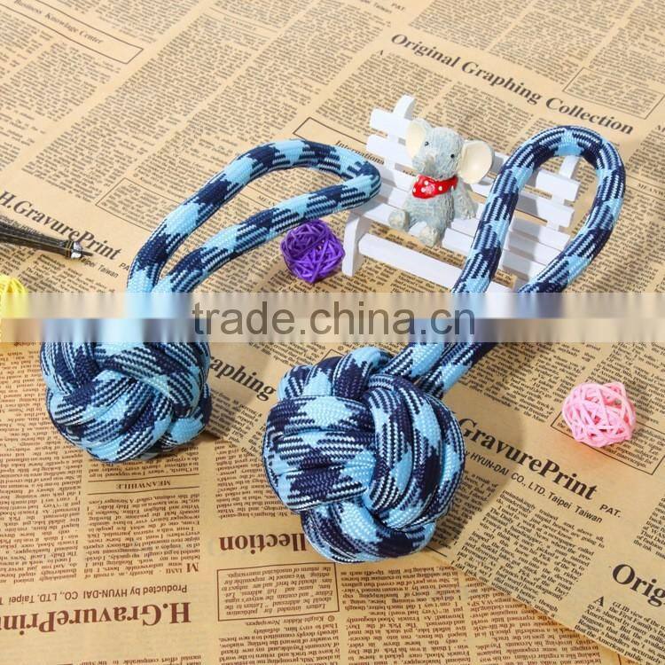 Blue dog toy rope