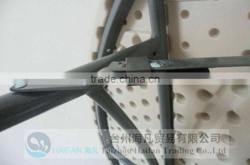 stainless steel bracket PE 2 Meter white round meeting table/modern round conference table with removable legs