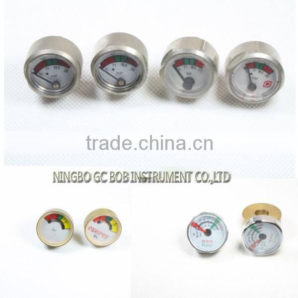 1.25 inch stainless steel case 5000 psi pressure gauge with rubber cover