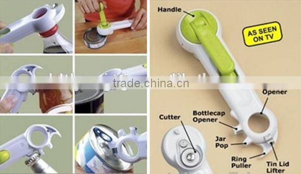 Multifunction 7 in 1 one touch kitchen can bottle opener
