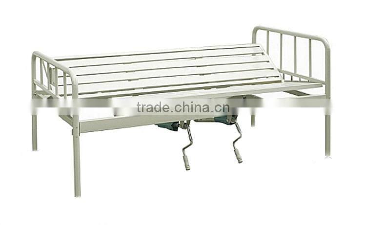 High Quality Hospital Care 2 Crank Medical Manual Turning Bed