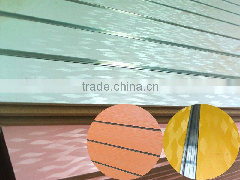 China 1220*2440*15mm/18mm 11 grooves red magic Melamine Slotted board/trough plate used in supermarket