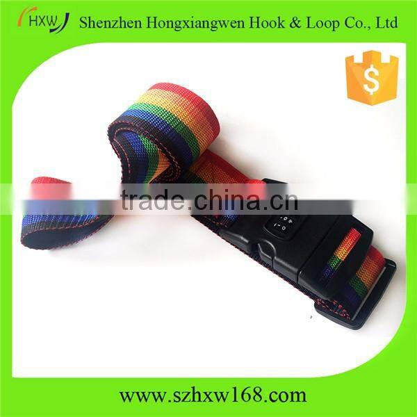Colored Luggage belt with Code Padlock
