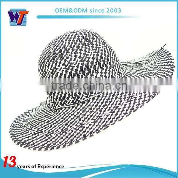 Wholesale fashion fedora hat paper braid straw hat
