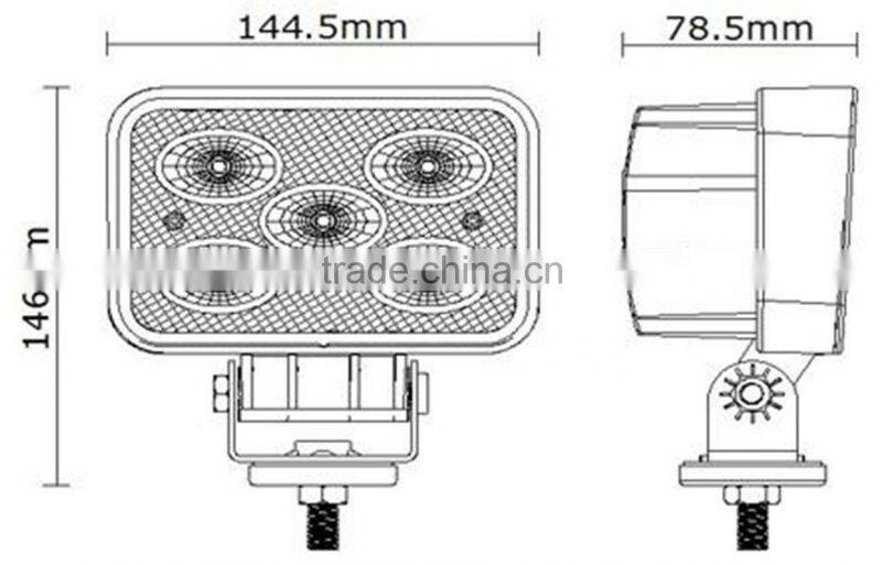 5.7 Inch Square 12v 50w led work light For Off Road Atv Suv Ip68 RoHS Certificated Gold Supplier