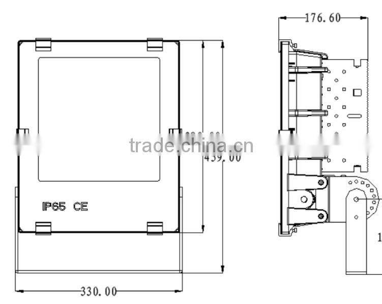 Black high power 200 watt led flood light outdoor lamp