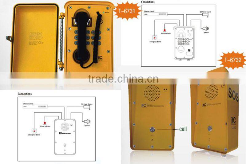 IP Emergency Intercom Telephone industrial intercom system with Video