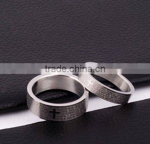 Stock Fashion Stainless Steel Couple Wedding Rings Set(JR10025)