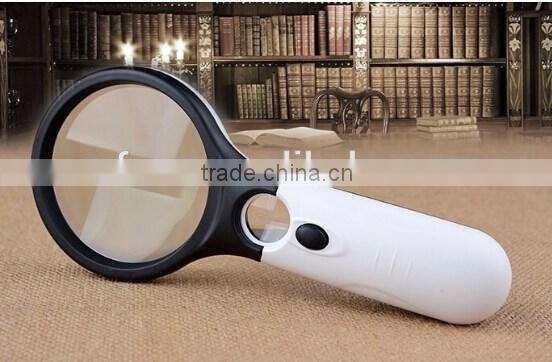 45X 3 LED Light Reading Magnifying / Handheld Magnifier / Glass Lens Jewelry