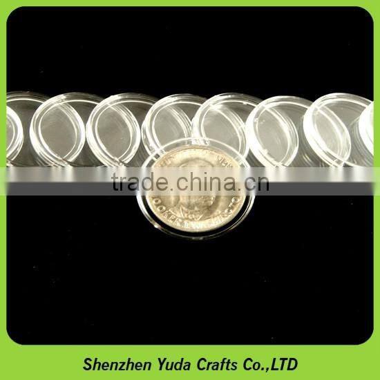 Clear plastic coin holder customized metal coin capsules