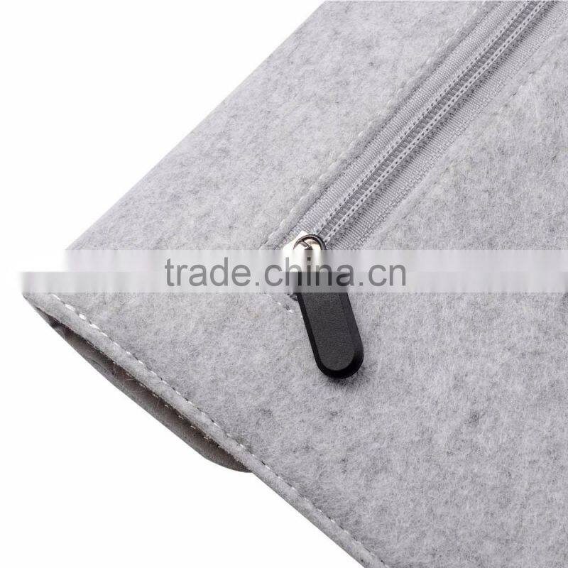 2016 new hot selling wool felt+ PU laptop sleeve bags with mouse bag for apple Macbook air pro , pro retina 11" 13.3" 15.4"