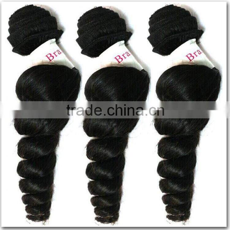 7A Russian Loose Wave Virgin Hair Human Hair Weave Brazilian Virgin Hair Bundles DHL Free Shipping