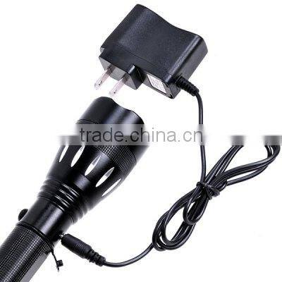 18650 rechargeable battery flashlight with car plug chargers
