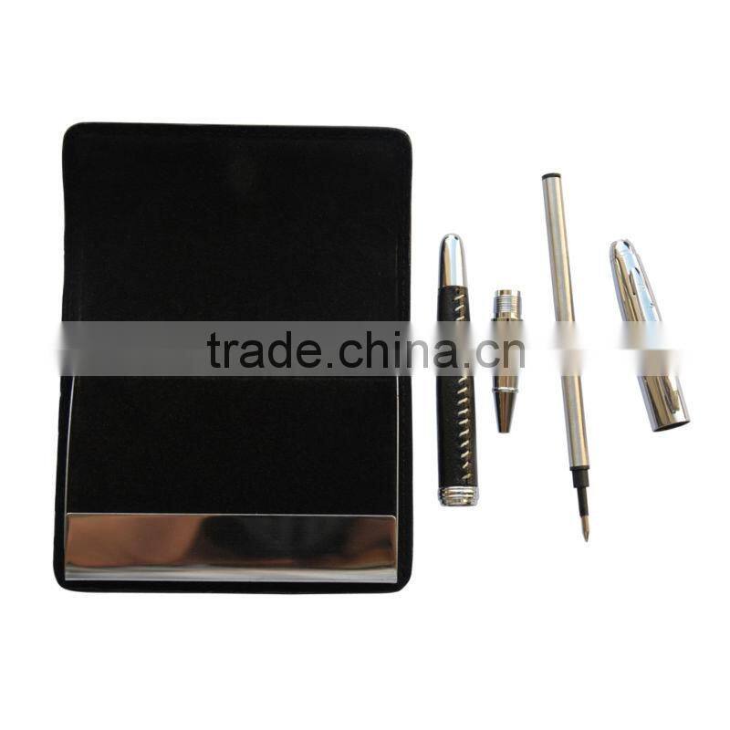 Stock promotion gift set ball pen & card holder set