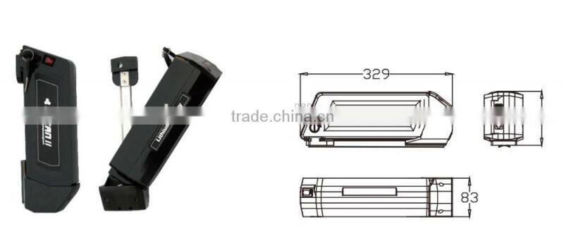USB Style 36V 8.8Ah Li-ion Lithium Rechargeable Battery for Ebike Within 350W
