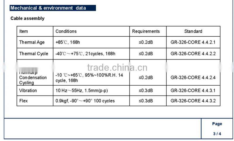 Bendsafe series optical fiber patch cord SC/UPC-LC/UPC SM/MM optional