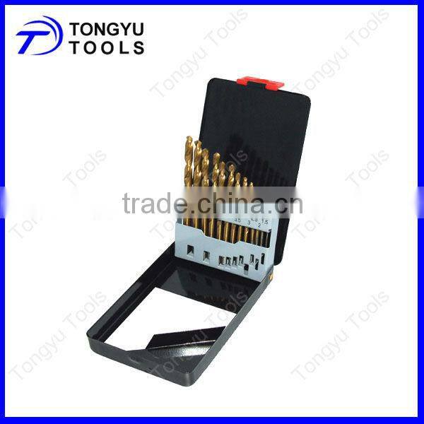 13 pcs HSS Titanium Coated drill bit set