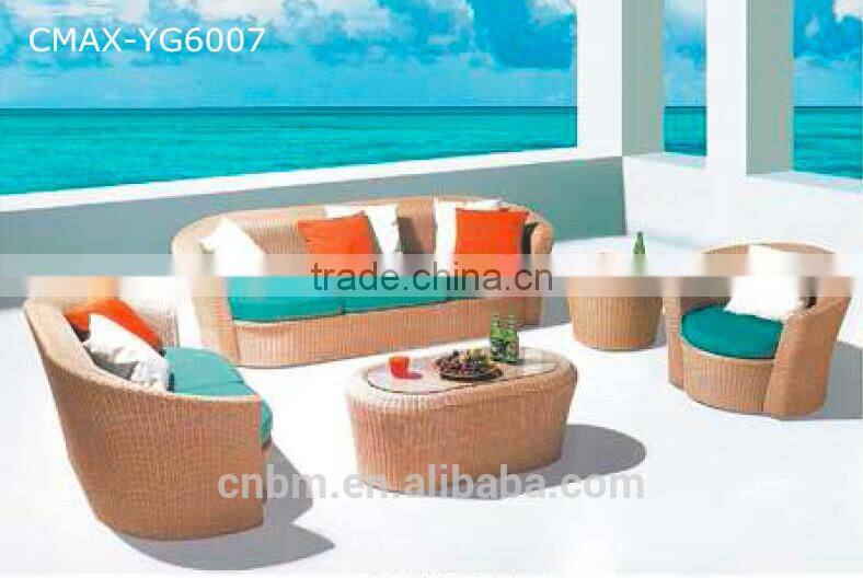 100% hand Rattan/Wicker Patio Sofa Outdoor Furniture Garden Sofa CMAX-6017