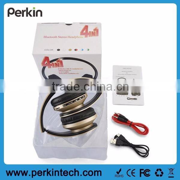 PB04B Stretchable and Folding sport bluetooth headset with wireless/wired headphone, MP3 player and FM radio