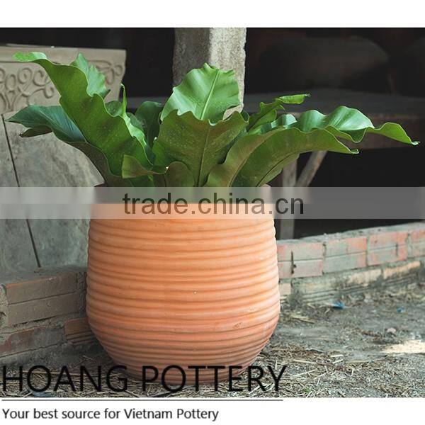 Pattern Red Clay Terracotta Flower Pot Garden Decor