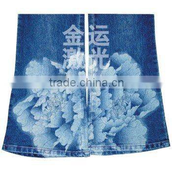 Small Laser Marking on Denim Fabric