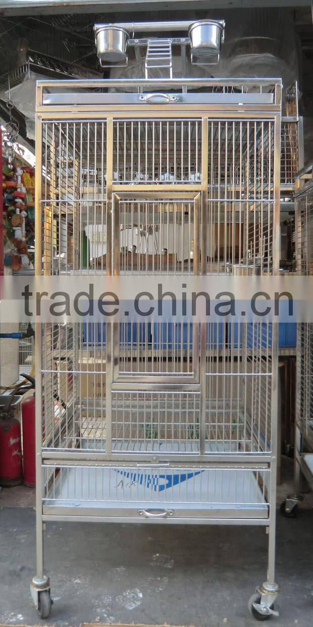 large stainless steel parrot cage for sale