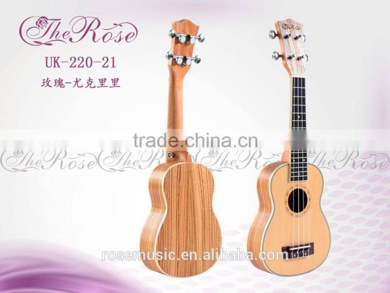 21" the resonable price spruce+zebrawood ukulele (TR-UK220-21)