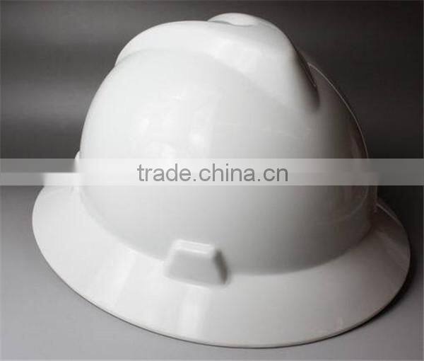 full brim white safety helmet light