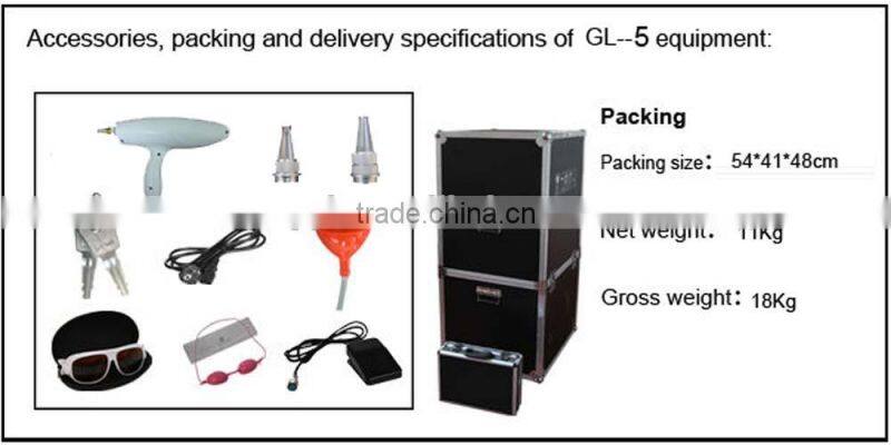 Yag Laser Type Q-Switch tattoo & birth mark removal surgical equipment