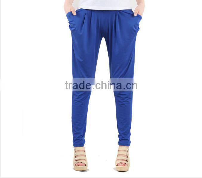 Wholesale Candy Color Fashion Ice Silk Harem Pants Loose Long leggings Pants