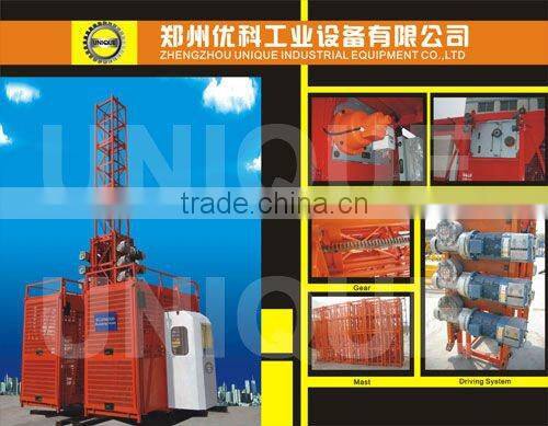 Double Cage Building Hydraulic Hoist