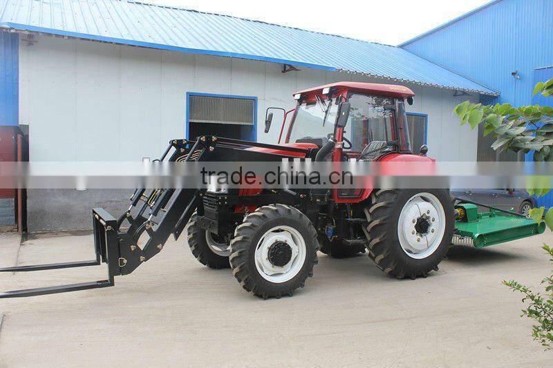 DQ1004 tractor, 100HP, 4WD, fit with 4in1 loader, towable backhoe, slasher mower, hole digger etc.