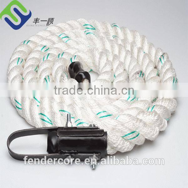 White battle Rope in exercise