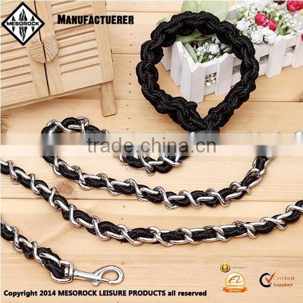 Pet products wholesale nylon & mental hand frees dog leash and collar