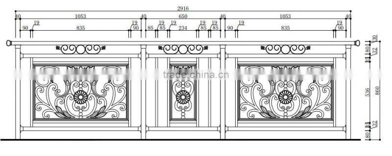 Factory Supply Ornamental Wrought Iron Juliet Balcony