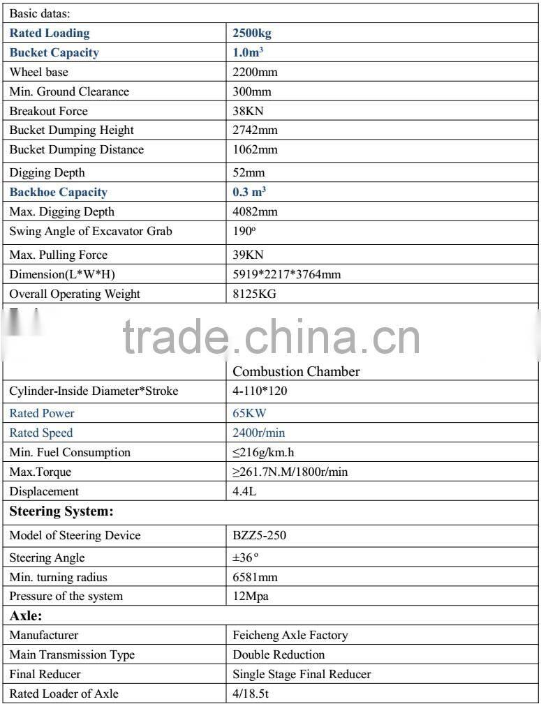High Quality Backhoe Loader With CE Approved