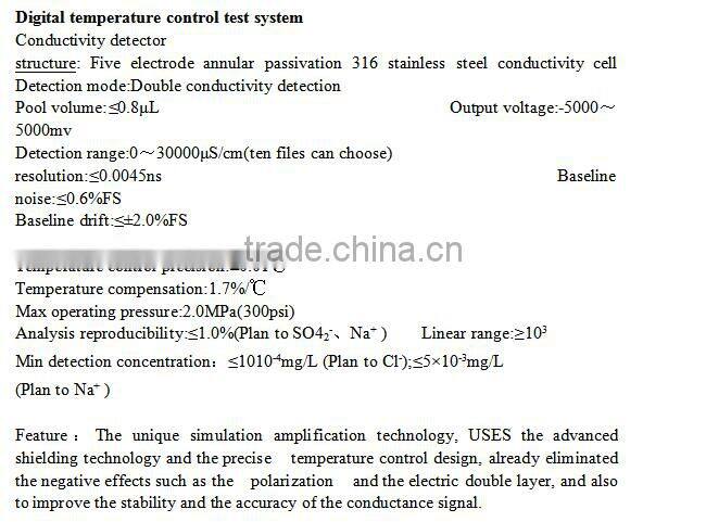 Ion Chromatograph(IC) with binary channels