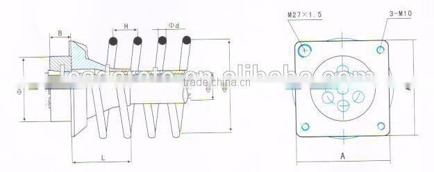 Metal Construction Material Tensioning Post Anchorage