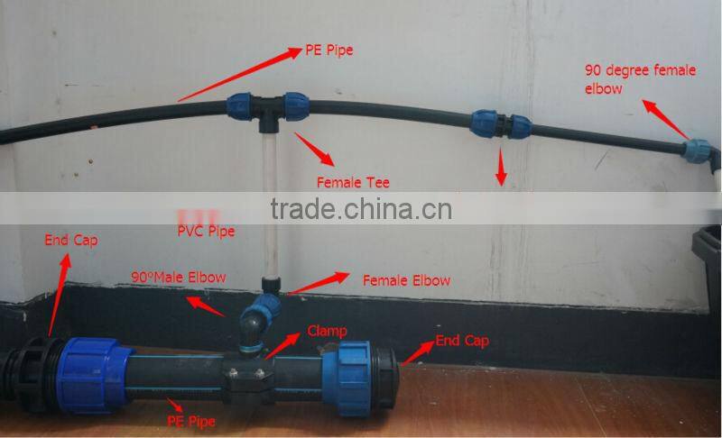 32mm Straight Coupling Compression quick fitting irrigation