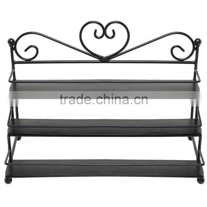 Queen design metal 3-tire nail polish display rack