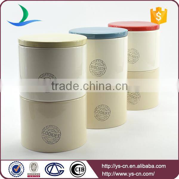 Wholesale ceramic modern decal 2sets canister carry earily with OEM canister