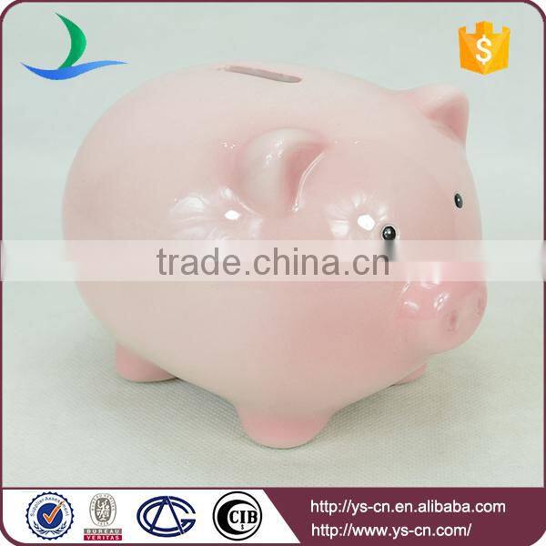 Pink pig sex cartoon toy ceramic coin bank