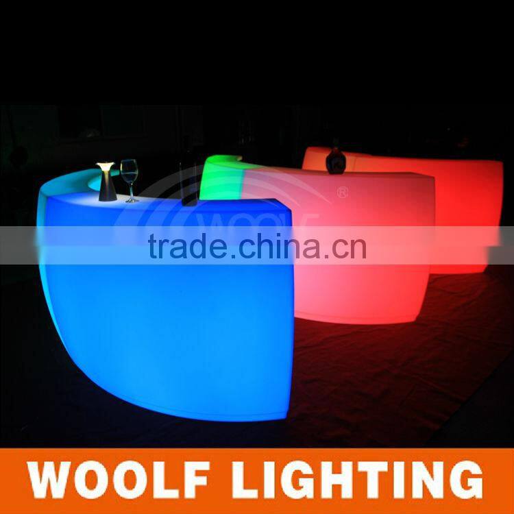 Hotel Furniture Round LED Lighting Glow Bar Counter