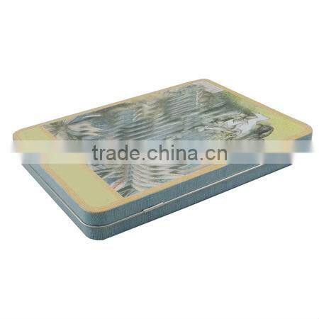 new item print flat tin box