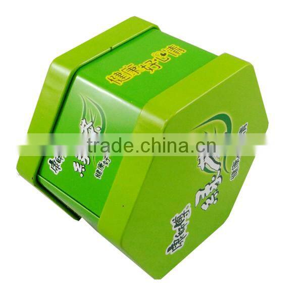 six corners tea tin canister