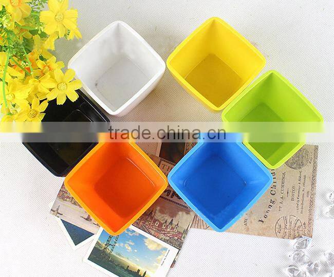 Home design colored small plastic rectangular planters