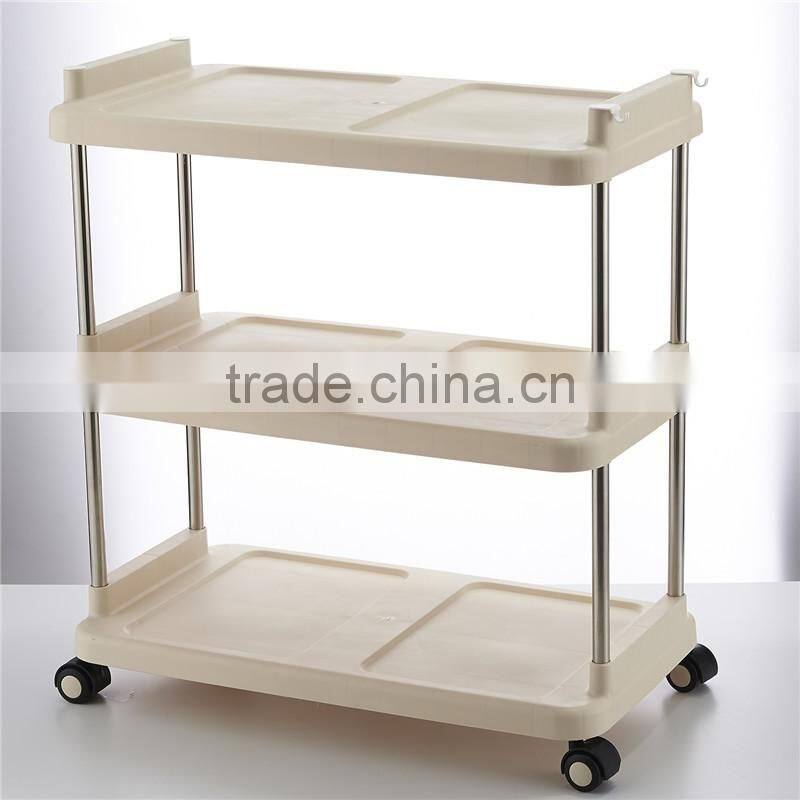 3 Tier Durable Impact and Rust-Resistant Plastic Shelves