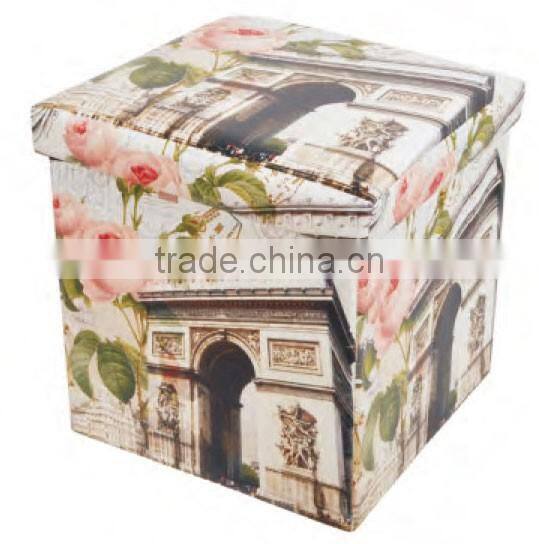 Hot Sale Latest Design PVC Printing Small Ottomans