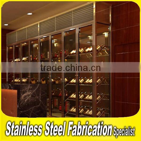 KTV Bar Stainless Steel Wine Display Shelf Rack Metal Wine Rack